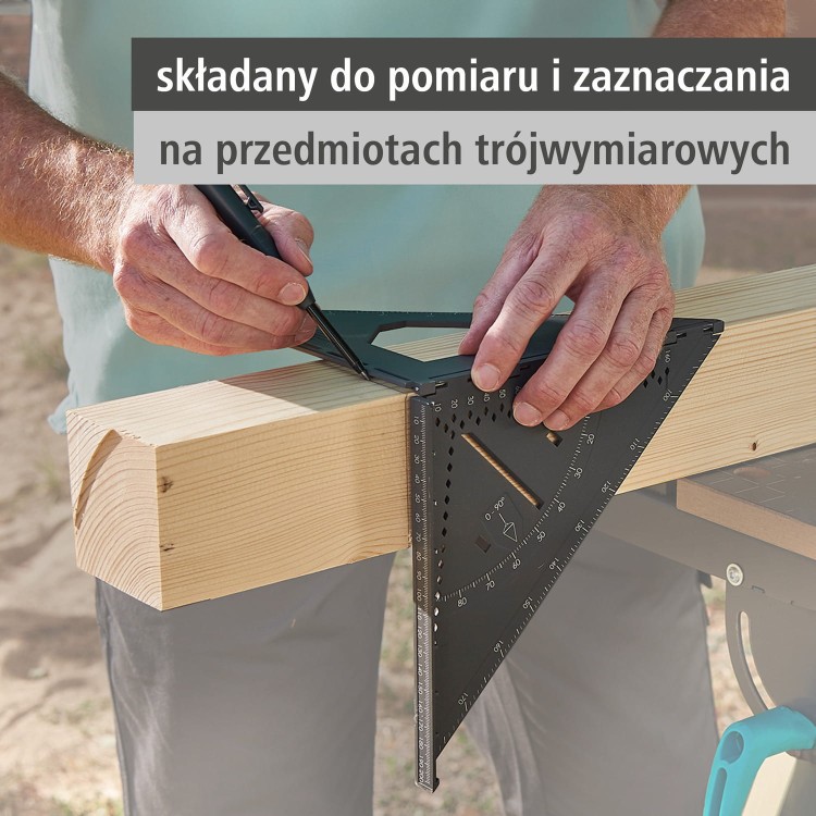 Wolfcraft 5219000 Kątownik 3D PRO VARIO składany