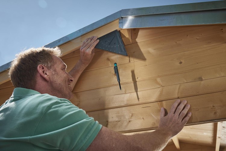 Wolfcraft 5219000 Kątownik 3D PRO VARIO zastosowanie dach