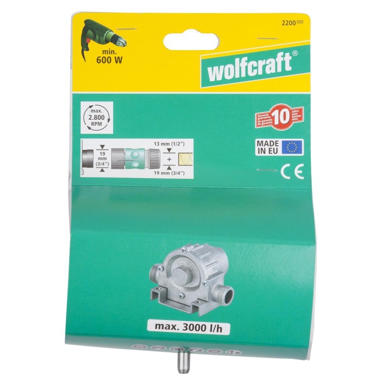 WOLFCRAFT 2200000 Pompa do wody opakowanie