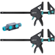WOLFCRAFT 2x Ścisk stolarski jednoręczny 300 mm PRO MAX + Adapter łącznik