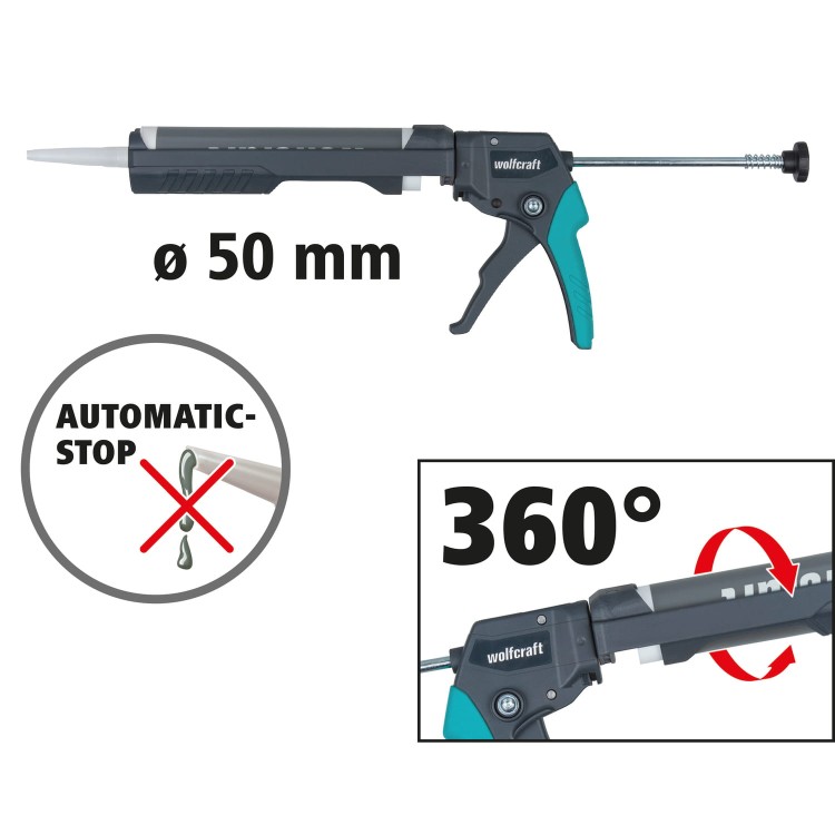 4353000 Wyciskacz do silikonu WOLFCRAFT MG 350