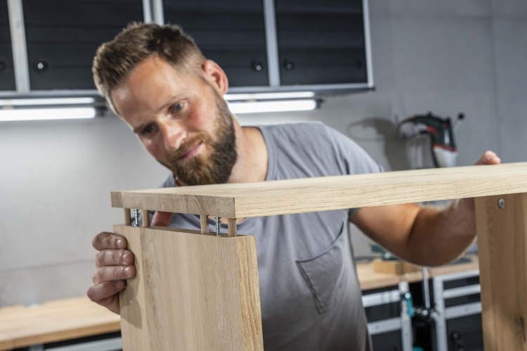 Złącza meblowe mimośrodowe typu IKEA Wolfcraft
