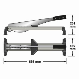 WOLFCRAFT LC 600 gilotyna do paneli wymiary 6937000