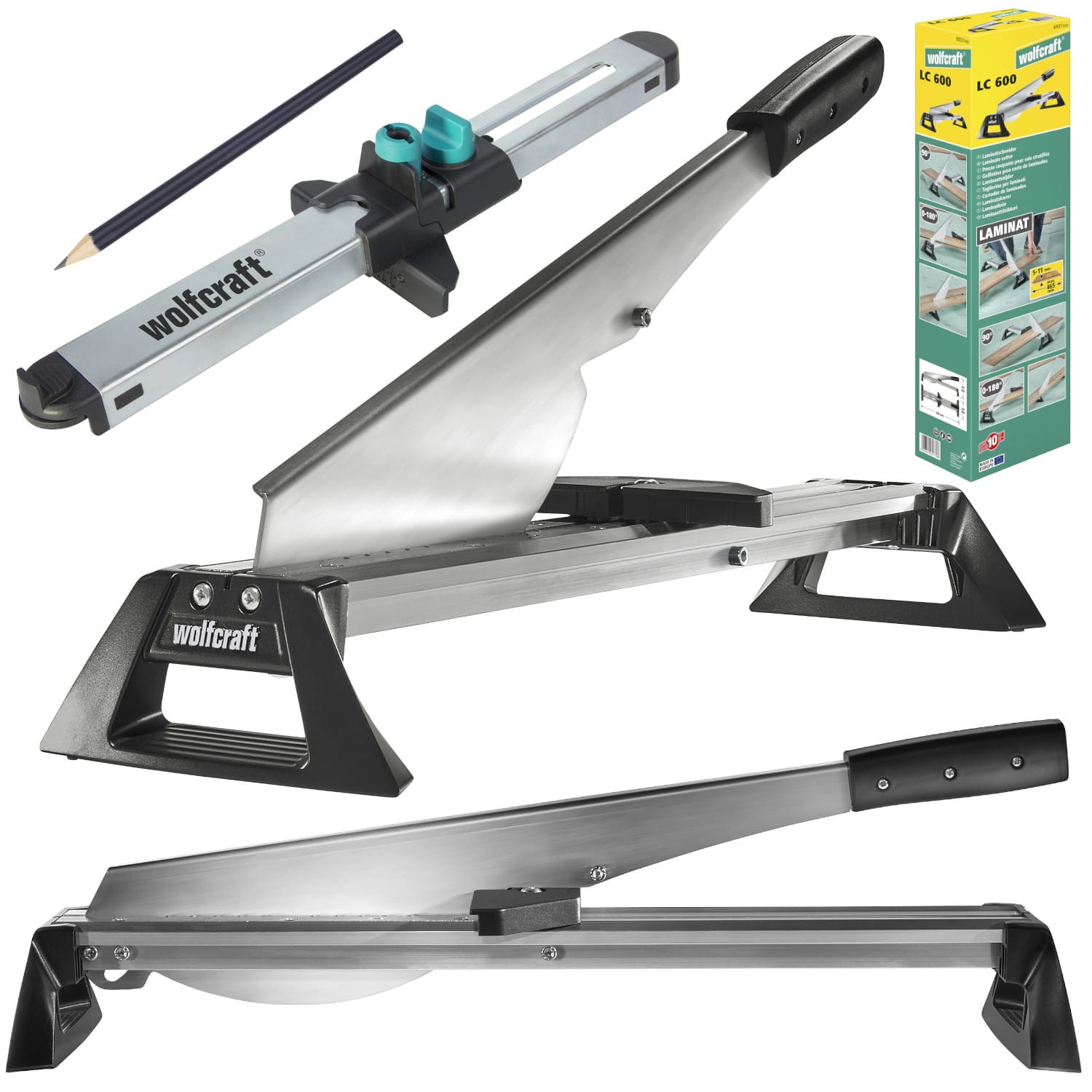 WOLFCRAFT LC 600 Gilotyna do cięcia paneli + Przymiar do paneli