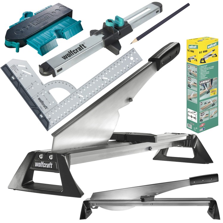 WOLFCRAFT LC 600 Gilotyna do cięcia paneli 693700 + Zestaw 3 narzędzi do paneli 6976000