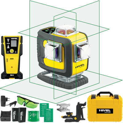 NIVEL SYSTEM CL4D-G Laser krzyżowy zielony 4x360° + czujnik CLS-5