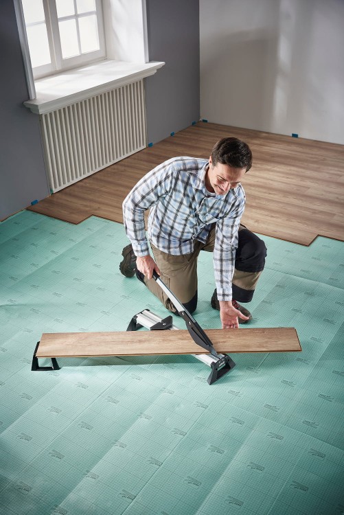 Zastosowanie gilotyny do paneli laminowanych Wolfcraft