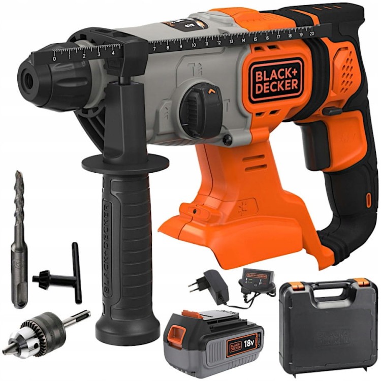 Młotowiertarka akumulatorowa SDS+ 18V 4,0Ah kufer Black Decker BCD900