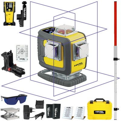 Laser krzyżowy Nivel System CL4D-P + czujnik CLS-5 + łata GT-240