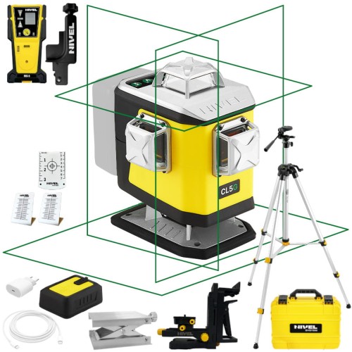 Laser krzyżowy 4x360 Nivel System CL5G + czujnik CLS-5 + statyw SJJ-M1EX