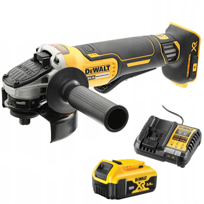 DEWALT DCG406N Szlifierka kątowa 125 mm 18V body + 5Ah DEWALT DCB184 + ładowarka