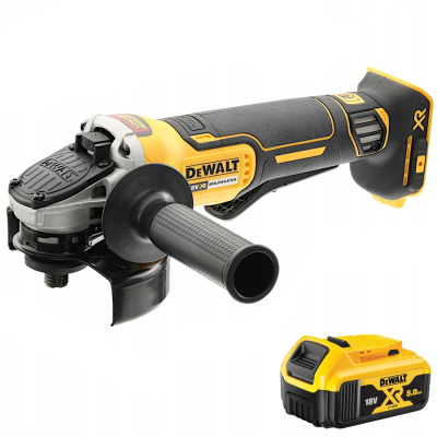 DEWALT DCG406 Szlifierka kątowa 125 mm 18V body + 5Ah DEWALT DCB184