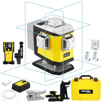 Laser krzyżowy 4x360 Nivel System CL5B + czujnik CLS-5