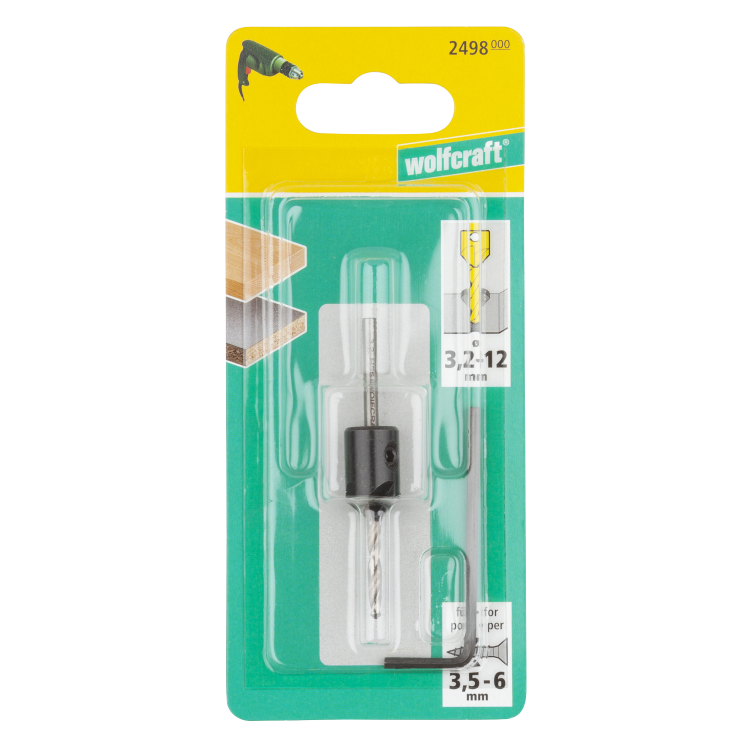 Wiertło z pogłębiaczem 3,2mm WOLFCRAFT 2498000