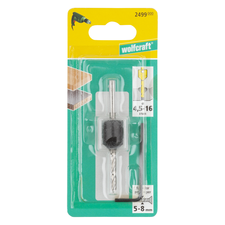 WOLFCRAFT 2499000 Wiertło z pogłębiaczem 4,5