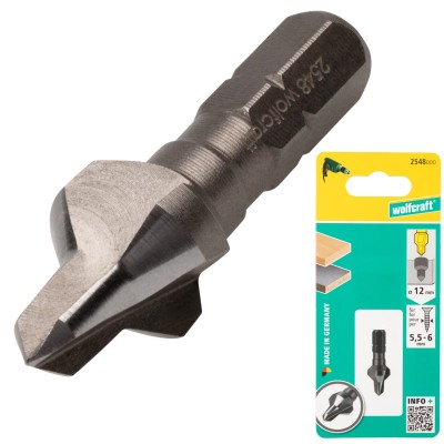 WOLFCRAFT 2548000 Wiertło z pogłębiaczem WS 5 - 12 mm