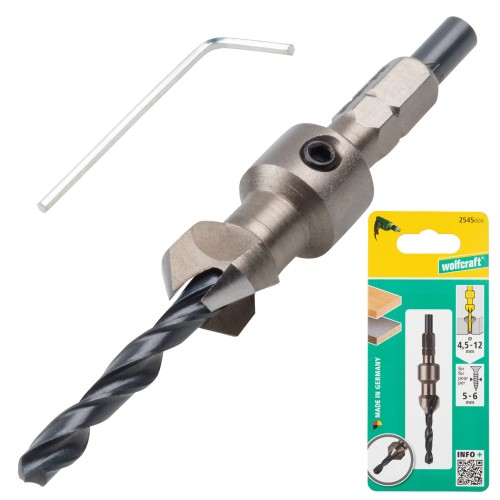 WOLFCRAFT Nawiertak z pogłębiaczem fazownik do drewna 1/4' cala 2545000