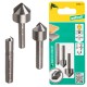 WOLFCRAFT 2504000 Zestaw pogłębiaczy fazowników do drewna i metalu 3 sztuki