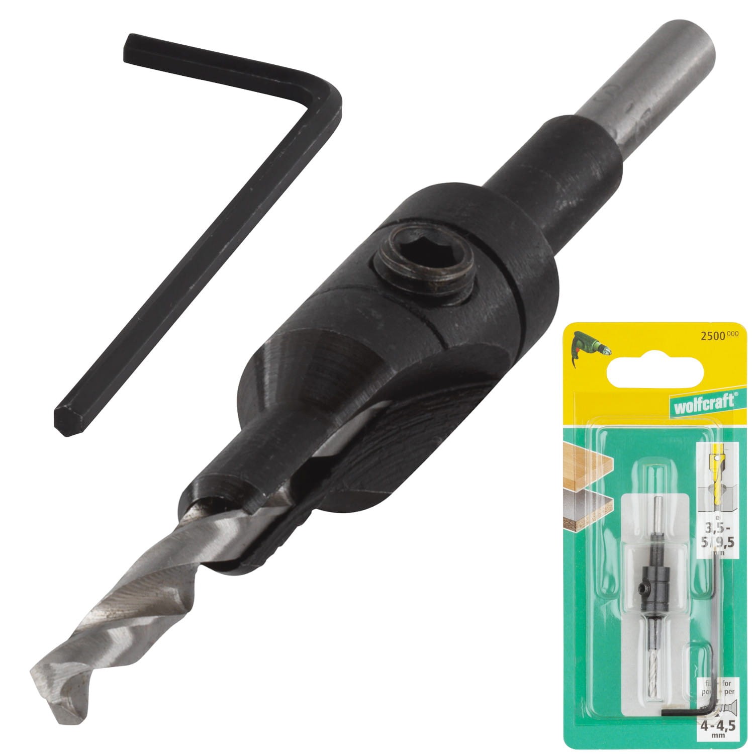 WOLFCRAFT 2500000 Nawiertak pod konfirmaty 3,5mm