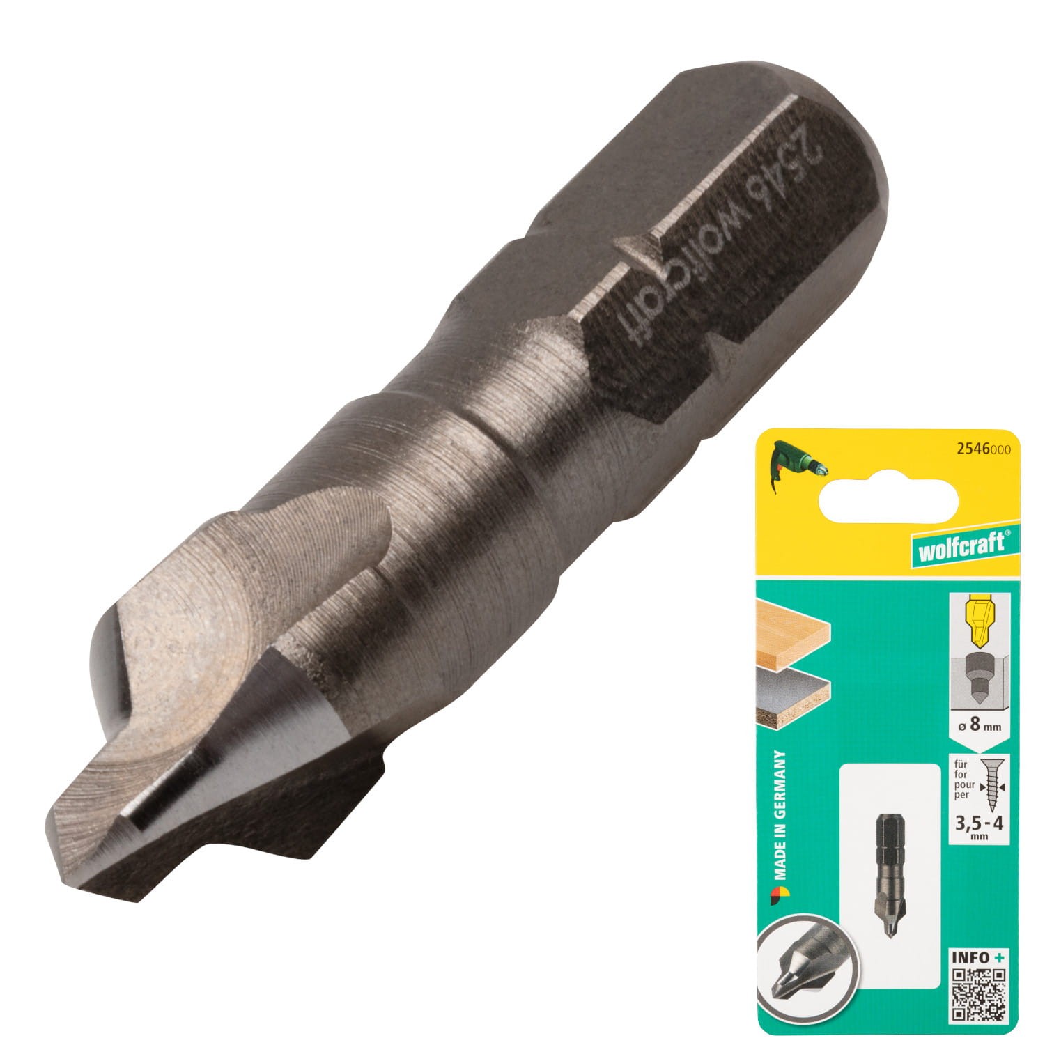 WOLFCRAFT 2546000 Pogłębiacz do drewna 3-8 mm