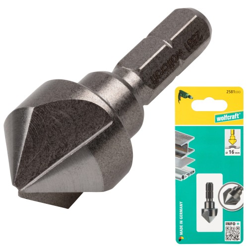 WOLFCRAFT 2581000 Wiertło z pogłębiaczem HSS 16mm