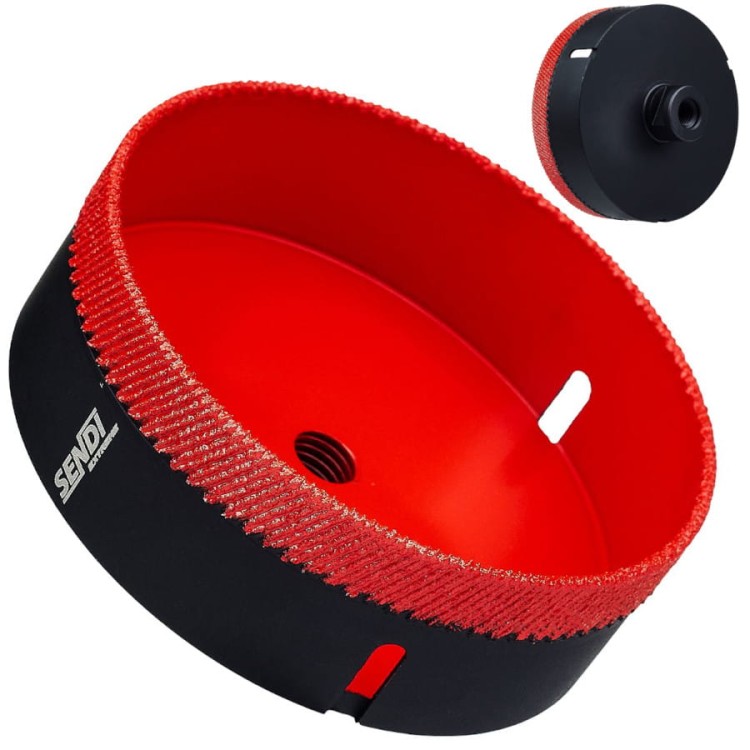 Otwornica diamentowa wiertło koronka do gresu płytek SENDI EXTREME Ø110 M14