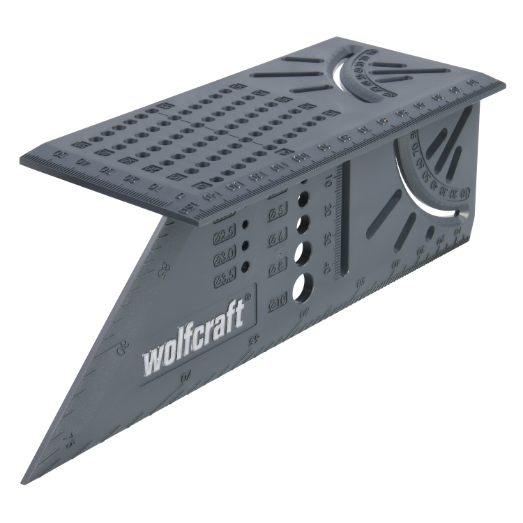 WOLFCRAFT 5208100 Kątownik japoński stolarski przymiar szablon wzornik 3D