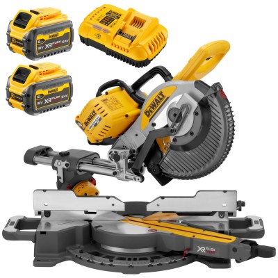 Pilarka ukosowa 250mm 18V 54V XR FLEXVOLT 2x 6Ah DeWALT DCS727T2