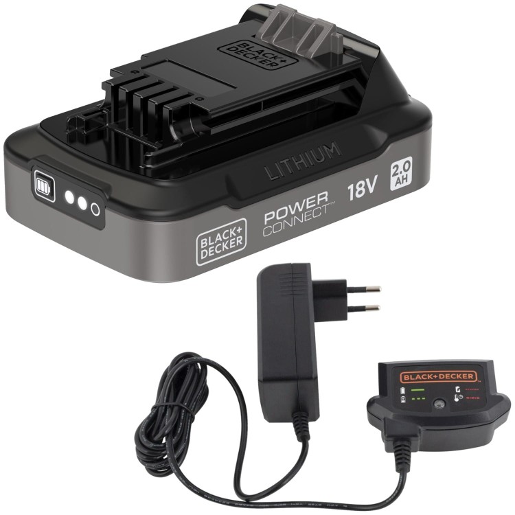 BLACK DECKER Akumulator Li-Ion 18V 2,0Ah PowerConnect BDL2018S + Ładowarka