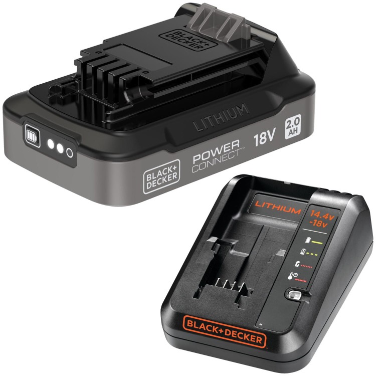BLACK DECKER Akumulator 18V 2,0Ah PowerConnect BDL2018S + Ładowarka BDC1A