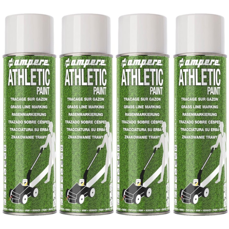 Farba znakowania trawy biała 4x 500ml Ampere Athletic Paint