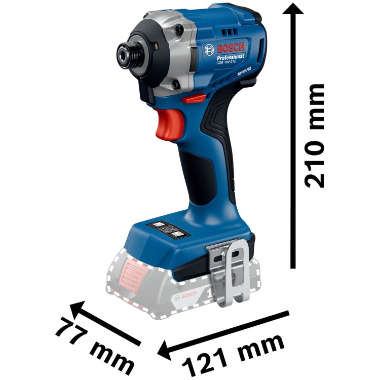 Klucz udarowy BOSCH GDR 18V-215 wymiary