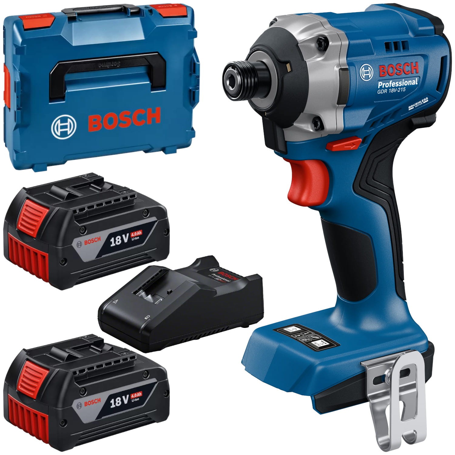 BOSCH Klucz udarowy 1/4" 18V 2x 4.0Ah 215Nm GDR 18V-215 + L-BOXX 136