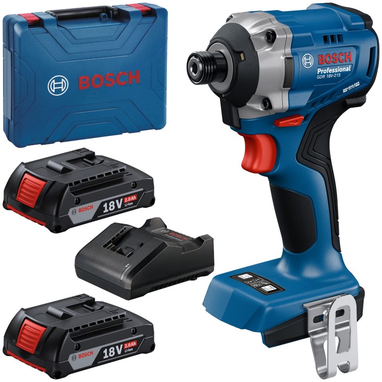 BOSCH Klucz udarowy 1/4" 18V 2x 2.0Ah 215Nm GDR 18V-215 + walizka