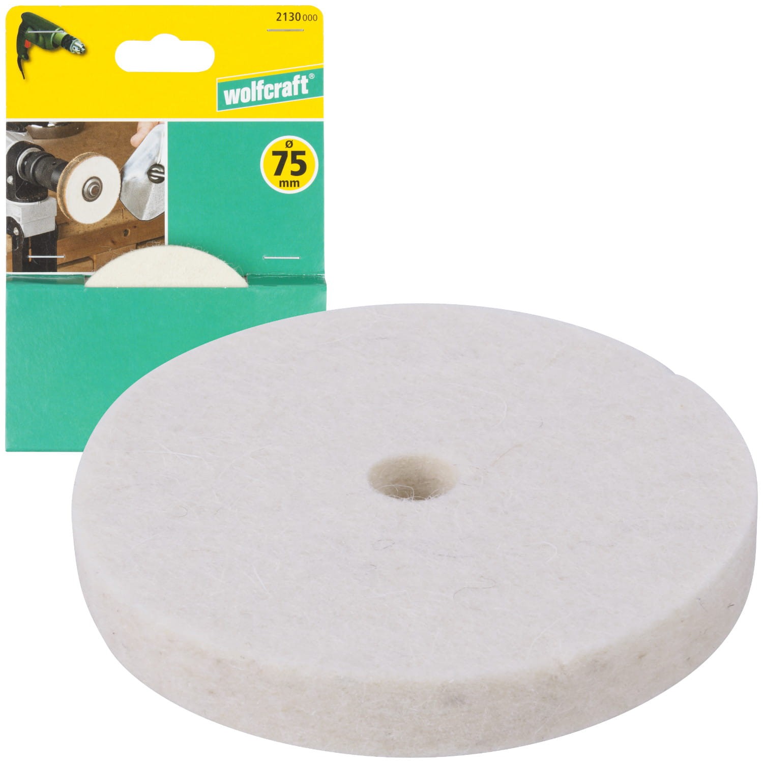 WOLFCRAFT Tarcza polerska filcowa 75mm