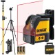 Laser krzyżowy czerwony 15m DeWALT DW088K + statyw W260 + tyczka