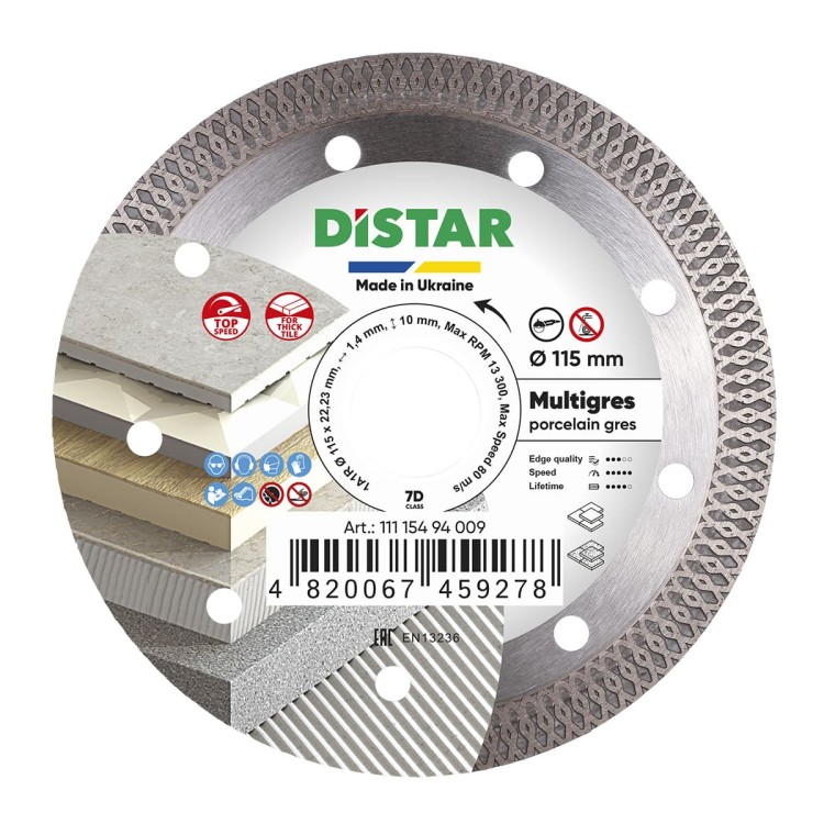 Tarcza diamentowa do gresu 115mm MULTIGRES DISTAR