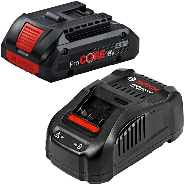 BOSCH Ładowarka 8A GAL 1880 CV + Akumulator Li-Ion 18V 4.0Ah ProCORE