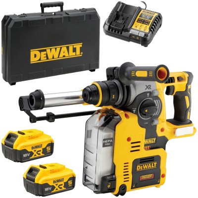 DeWALT DCH275P2 Młotowiertarka z odciągiem pyłu SDS-plus 18V 2x 5,0Ah 2,1J