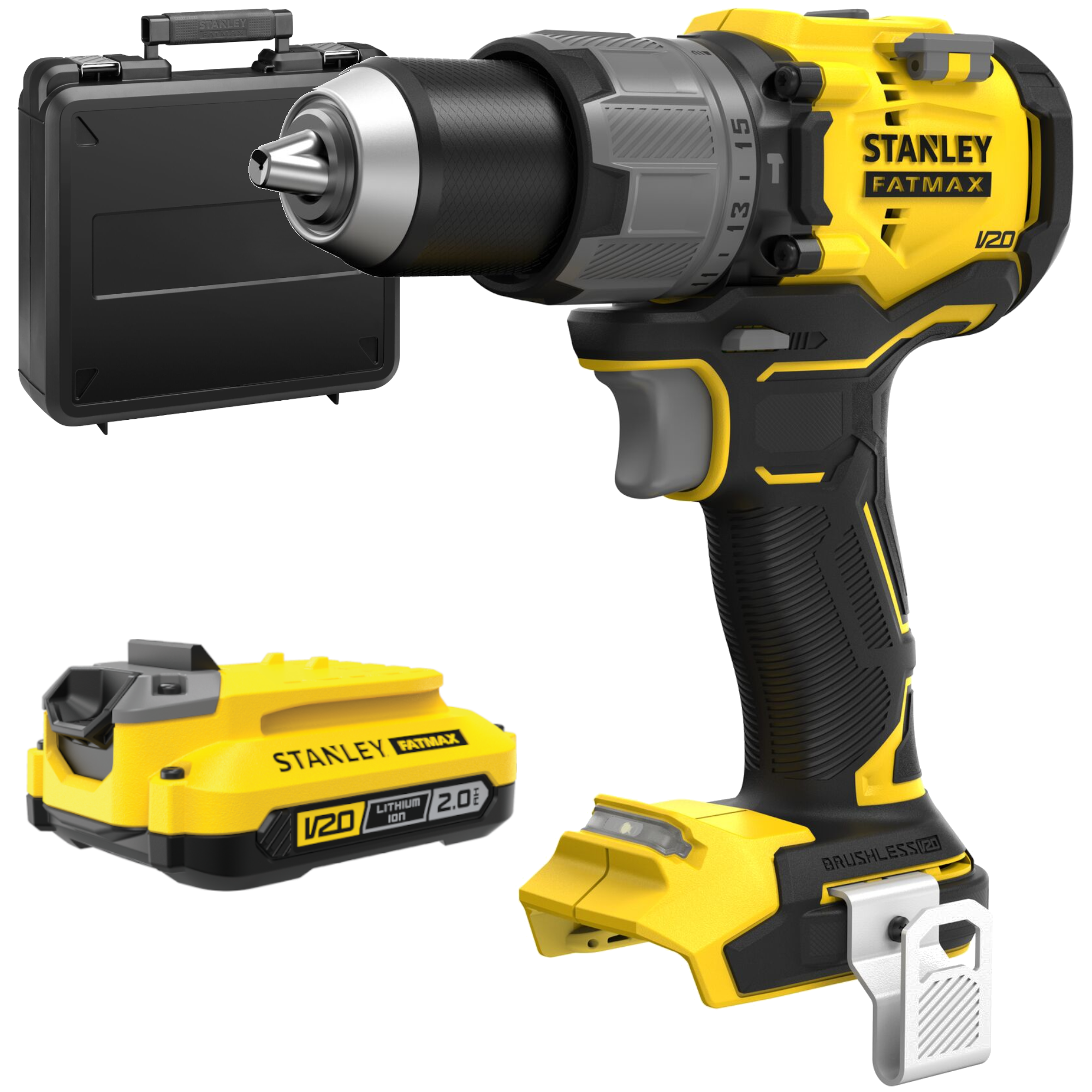 Wkrętarka udarowa 18V 80Nm FatMax V20 STANLEY SFMCD726 + Aku 2Ah + Walizka