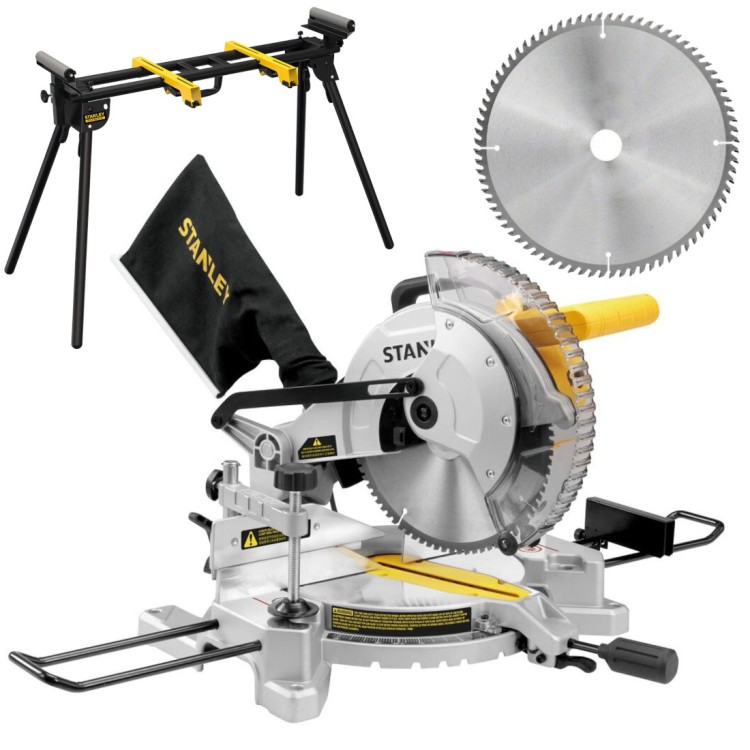 Pilarka ukosowa sieciowa 254mm 1650W tarcza Stanley SM1650 + stół FME790