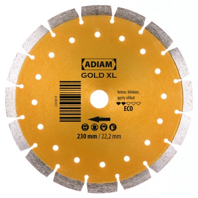 Tarcza diamentowa do betonu 230x22,2mm ADIAM GOLD-XL