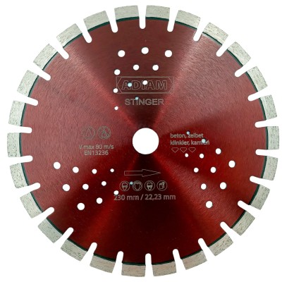 Tarcza diamentowa do betonu 230x22,23mm ADIAM STINGER