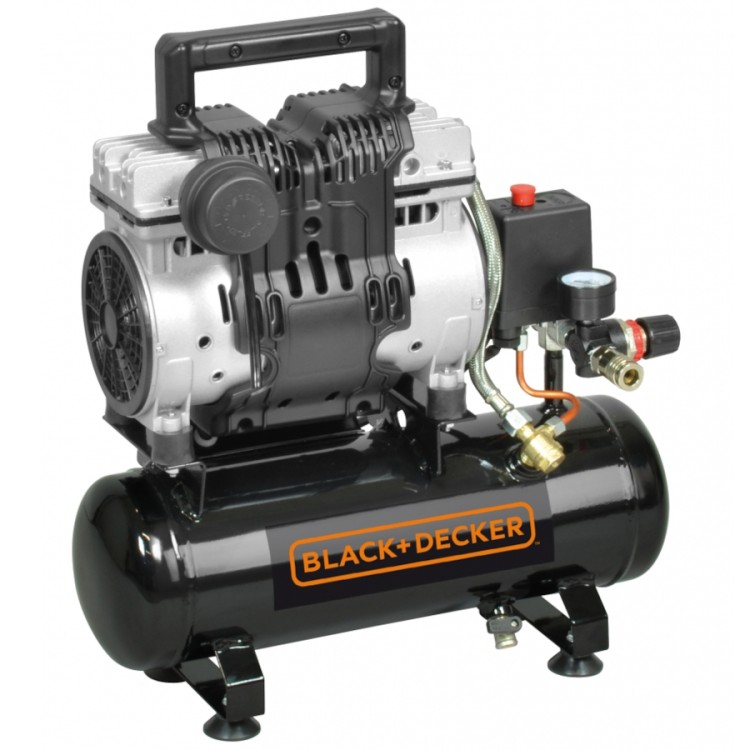 Kompresor bezolejowy Super Silent 6l 8bar Black Decker B2BB104BND359