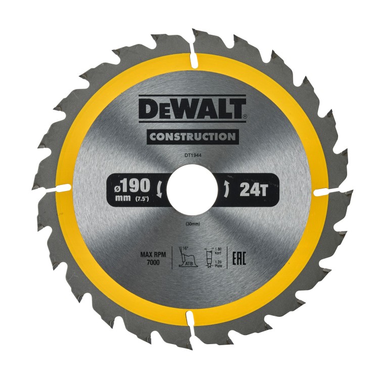 Tarcza pilarska do drewna 190mm DEWALT DT1944