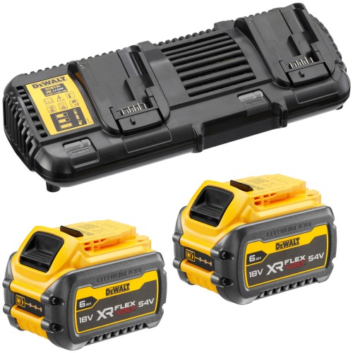 DeWALT DCB132T2 2x Akumulator 6.0/2.0Ah 18/54V DCB546 XR FlexVolt + Podwójna ładowarka DCB132