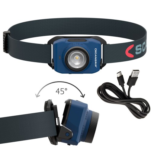 Akumulatorowa latarka czołowa 220 lm ZOOM SCANGRIP 03.5627