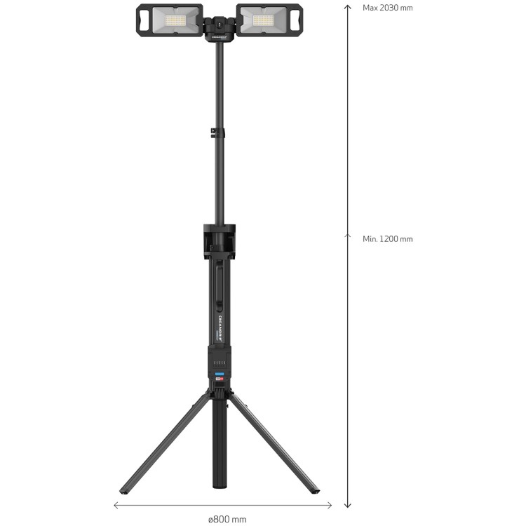 Lampa budowlana SCANGRIP TOWER 5 CONNECT wymiary