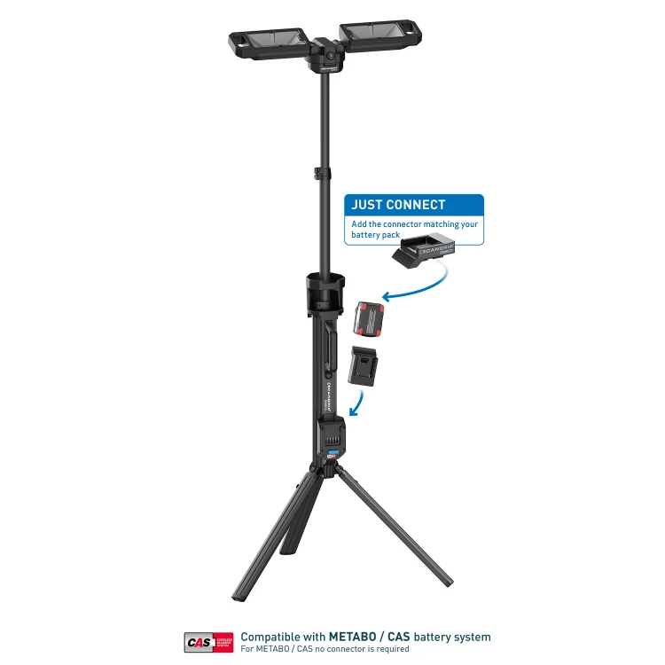 Lampa budowlana ze zintegrowanym statywem TOWER 5 CONNECT SCANGRIP