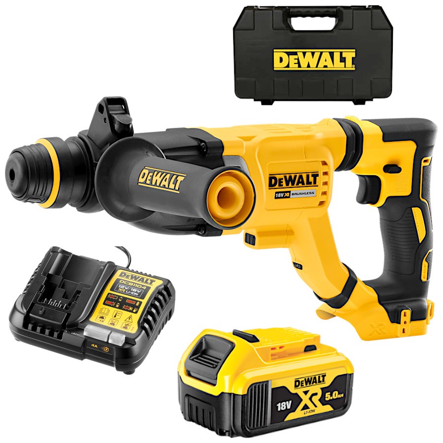 DEWALT DCH263P1 Młotowiertarka SDS-PLUS 18V 3.0J + 5.0Ah + Ład.
